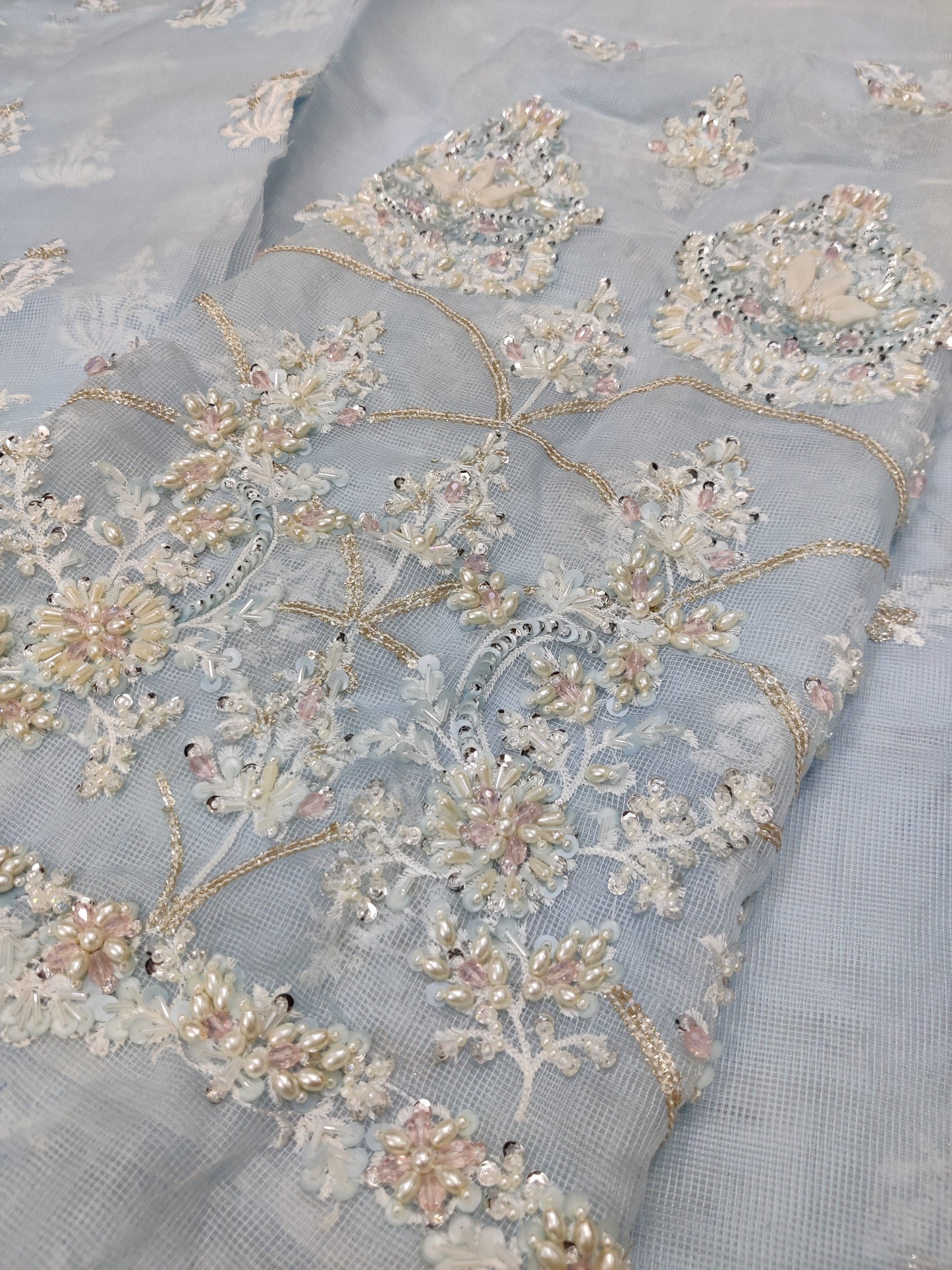 Signature Ice Blue Hand Embellished