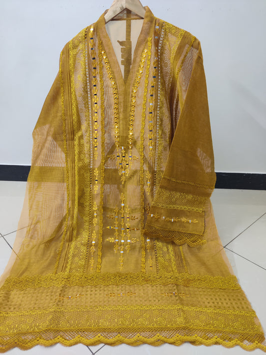 Mustard Mirror Laced 2pc