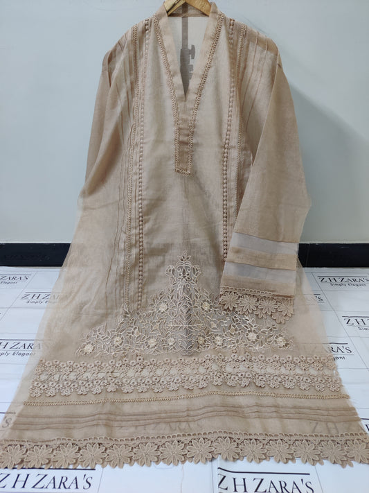 3d Cutwork Daman Coffee 2pc