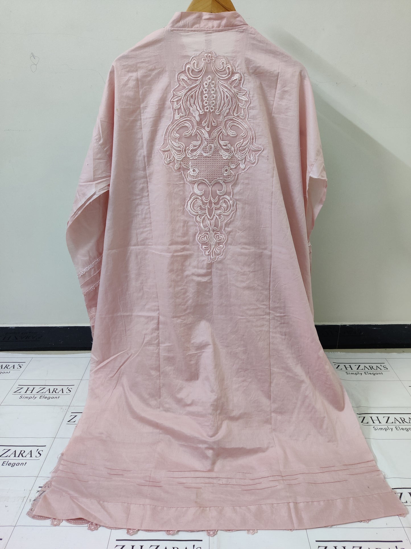 Nude Teapink Lawn 3d Cutwork Daman 3pc