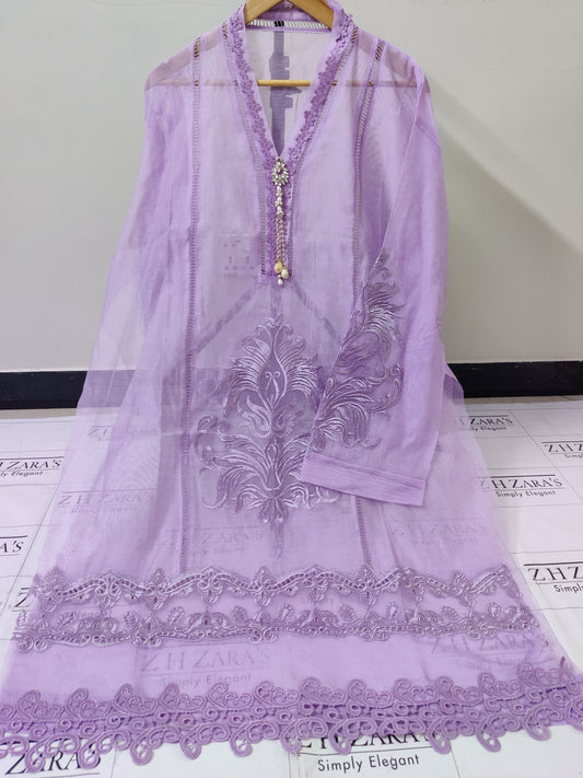 Onion Purple Tassel Cutwork 2pc