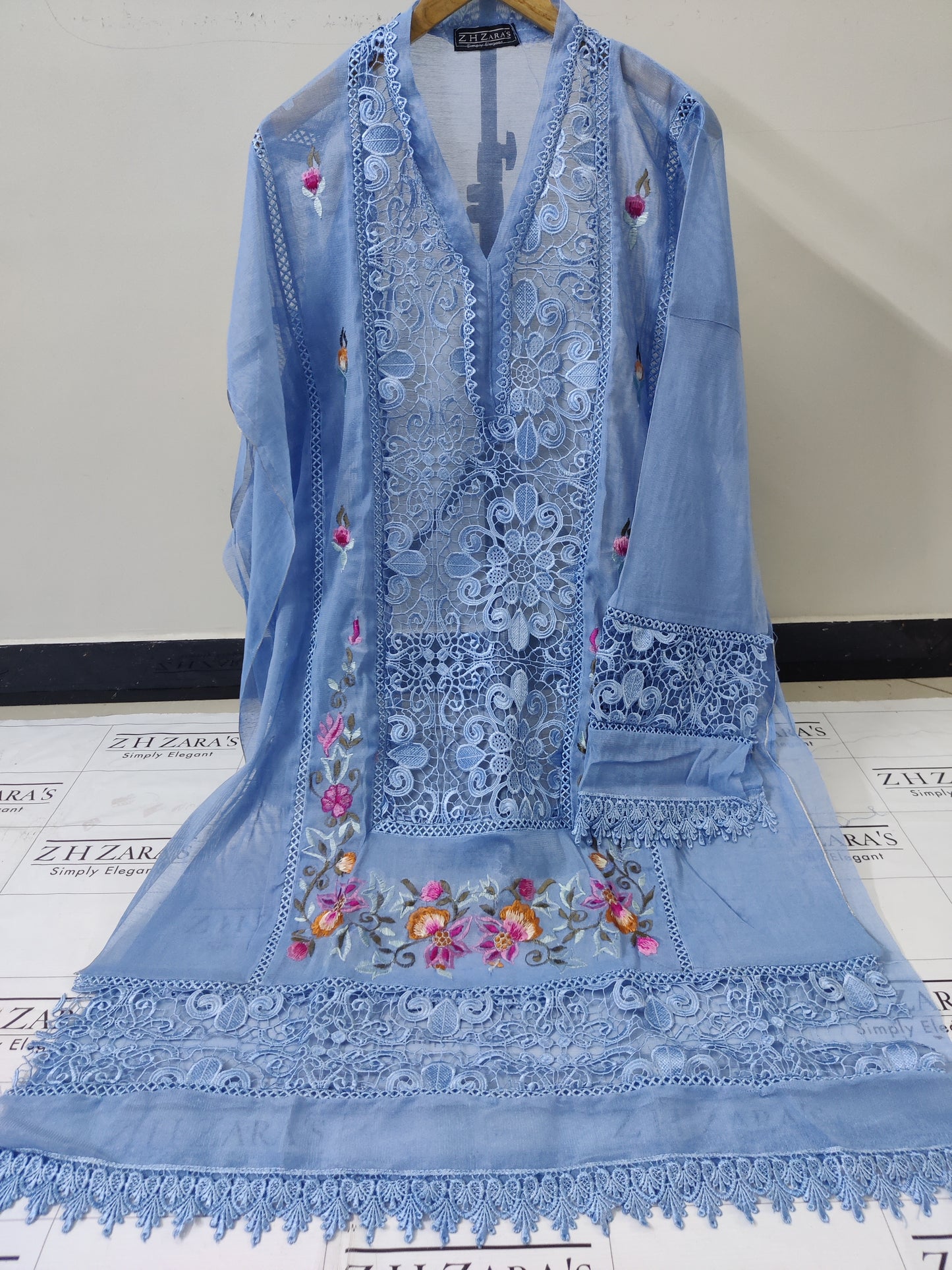Ice Blue Crochet 3pc