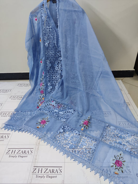 Ice Blue Crochet 3pc