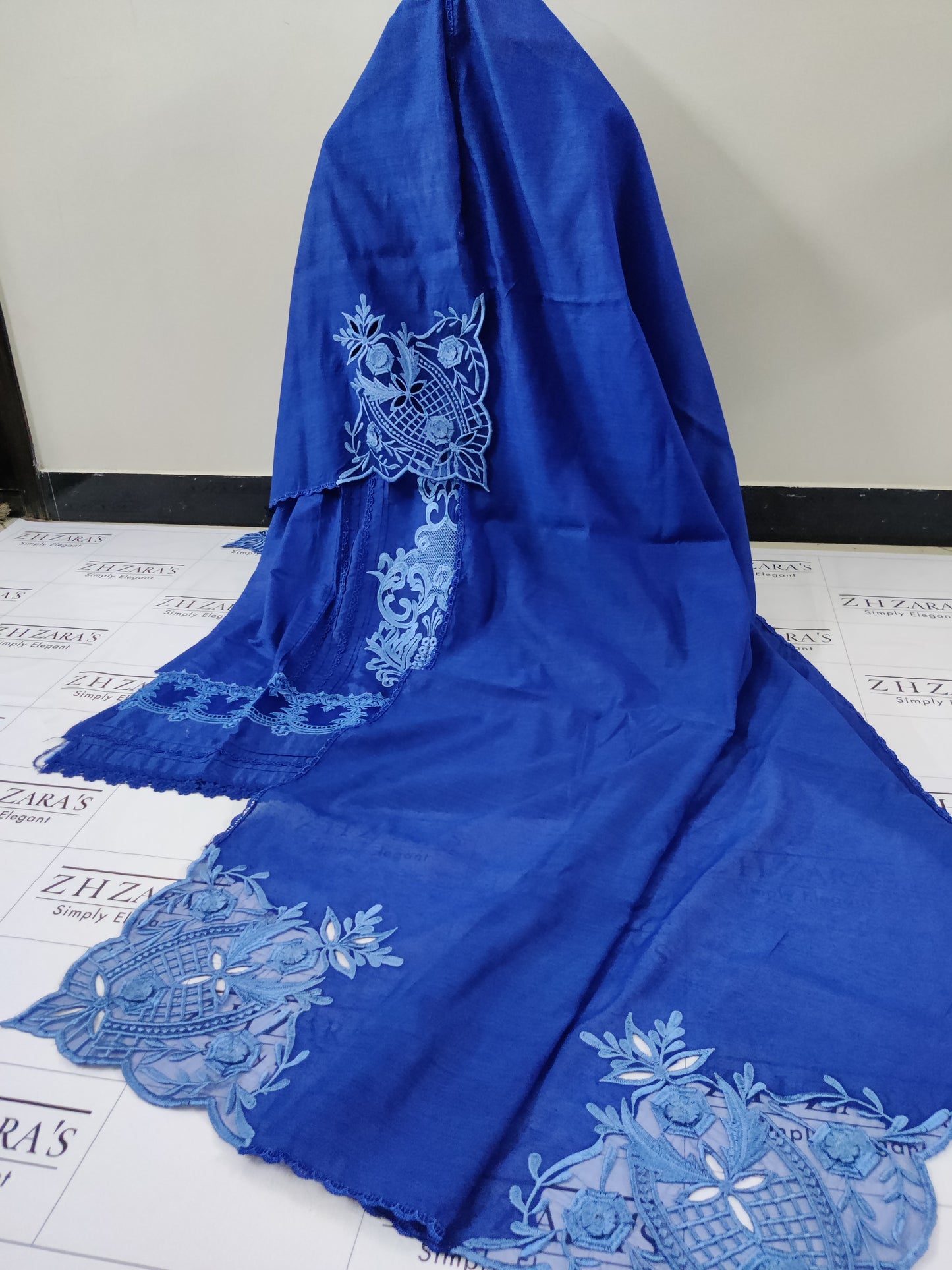 Ink Blue Cotton Silk 3pc