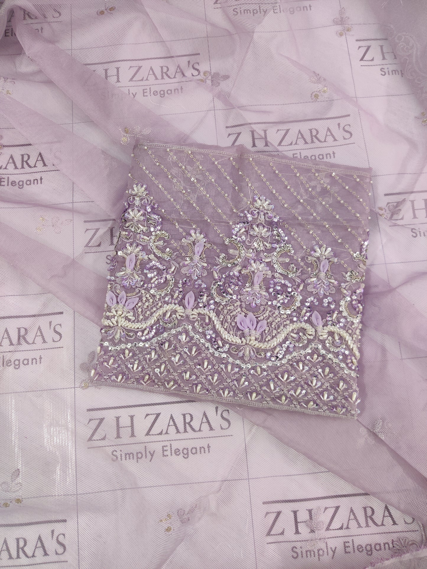 Premium Lavender Hand Embellished