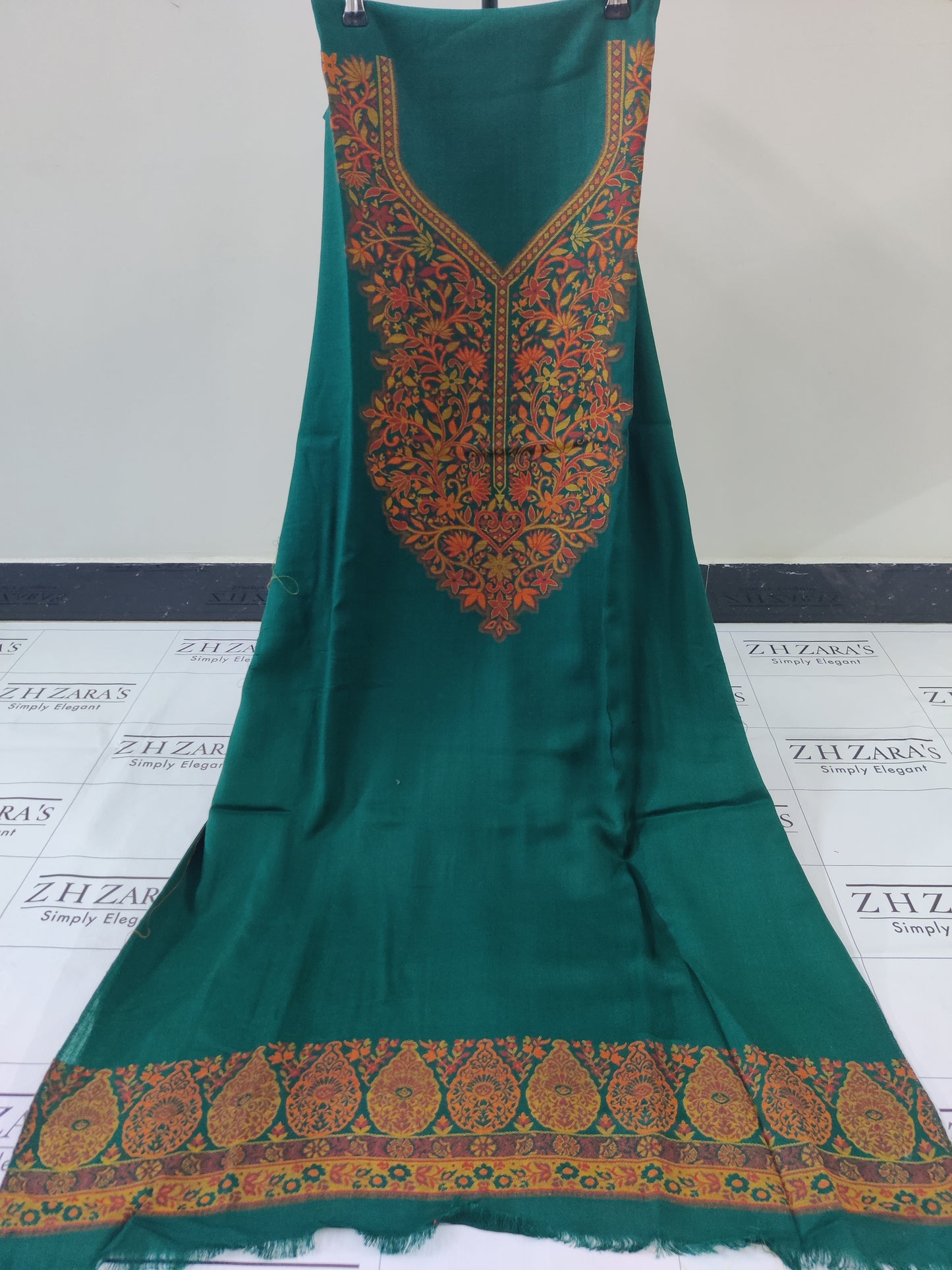 Emrald Green Kani Pashmina 3pc