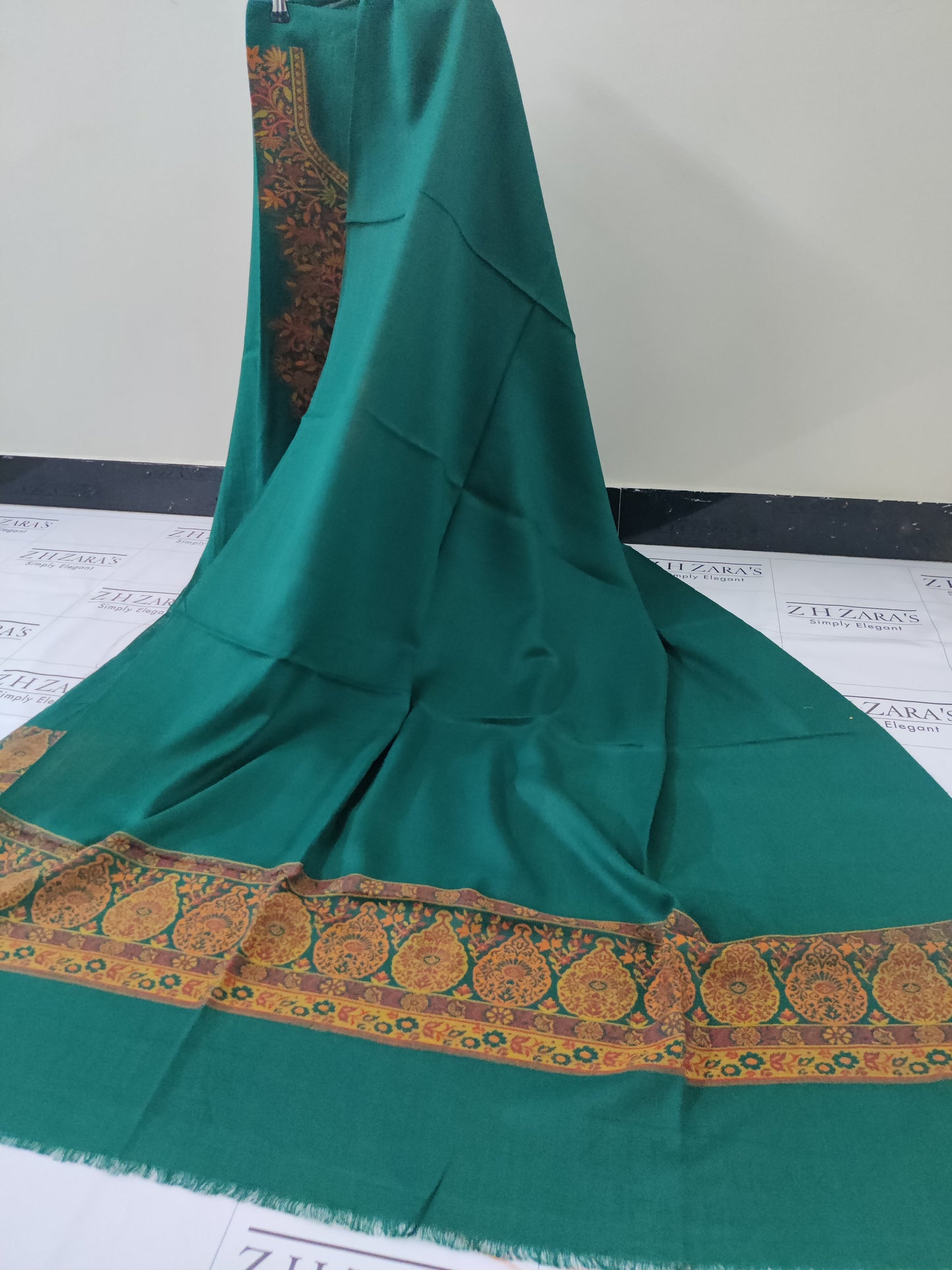 Emrald Green Kani Pashmina 3pc