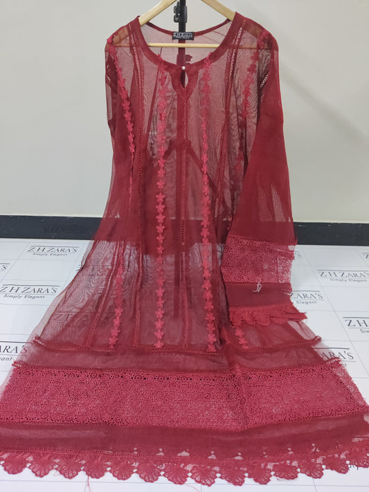 Heavy duppatta 3pc Red