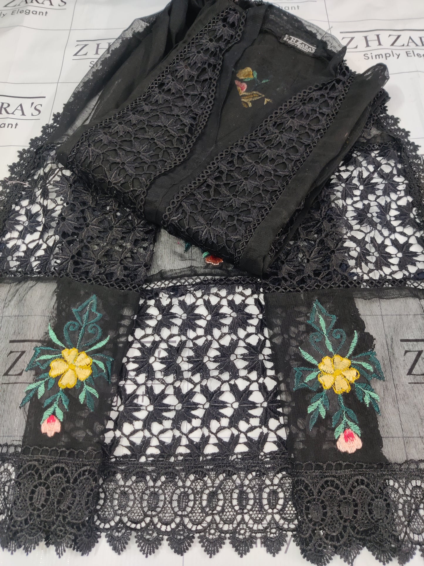 Black Crochet 3pc