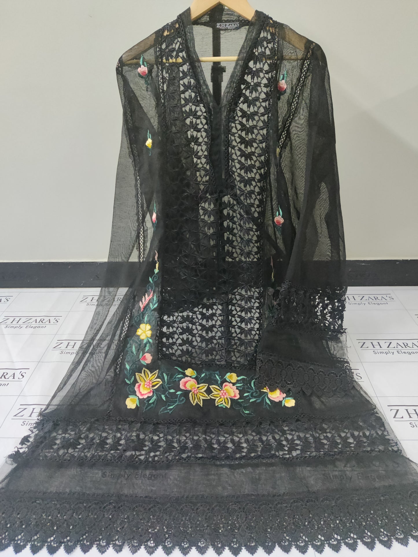 Black Crochet 3pc