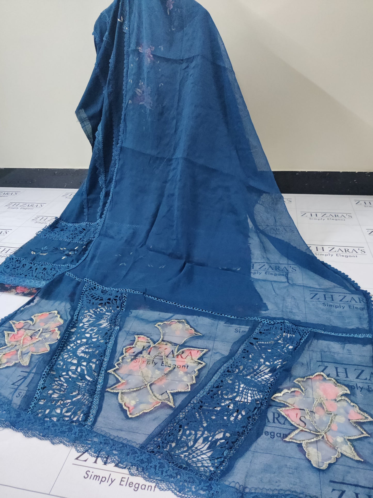 Peacock Blue Khaddar 3pc