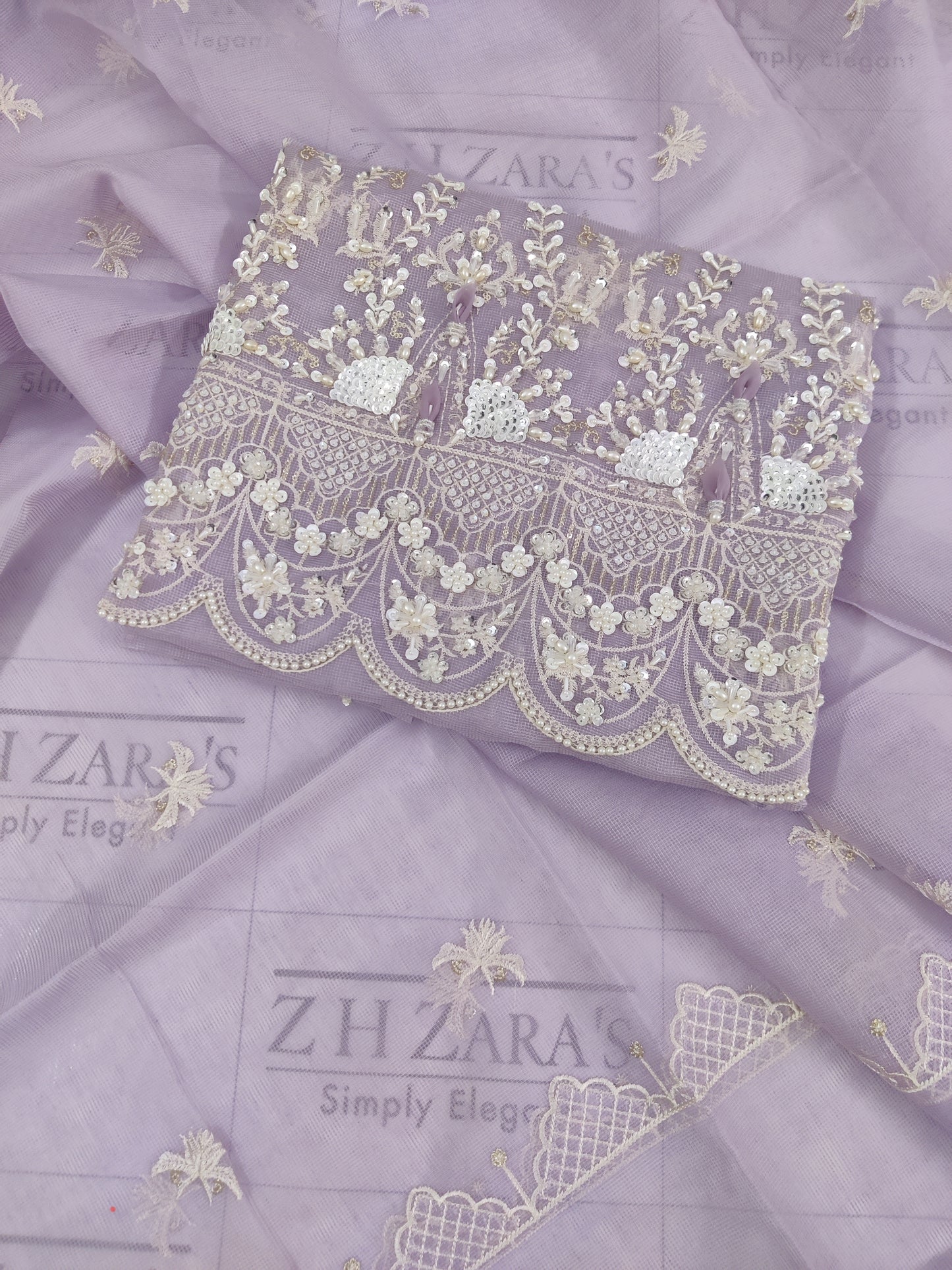 Iconic Lilac Purple Hand Embellished