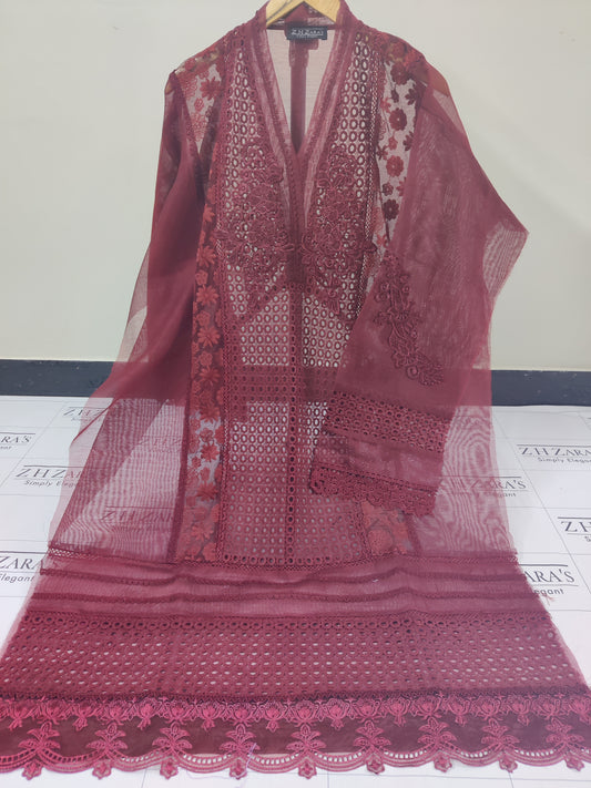 Deep Maroon Premium Crochet 2pc