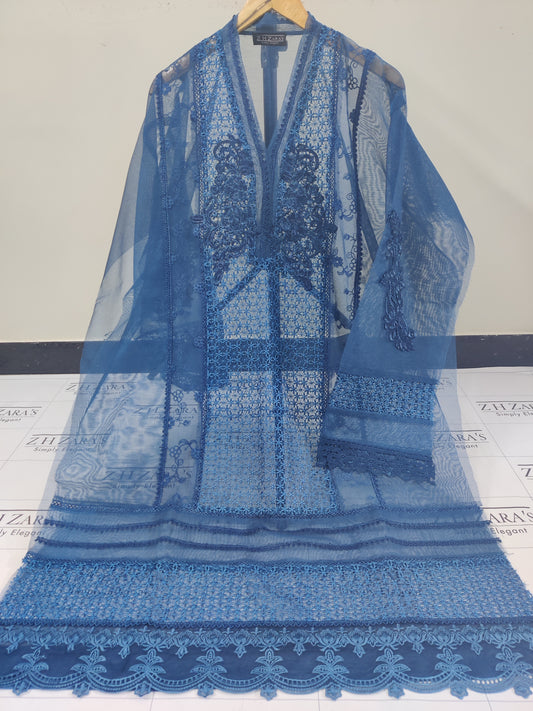 Peacock Blue Premium Crochet 2pc