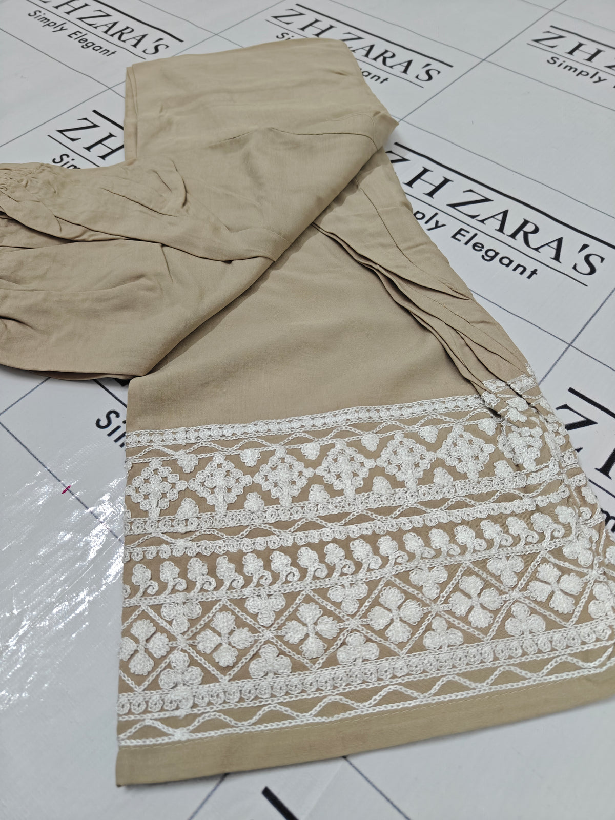 Beige Anchor Kaftan 2pc