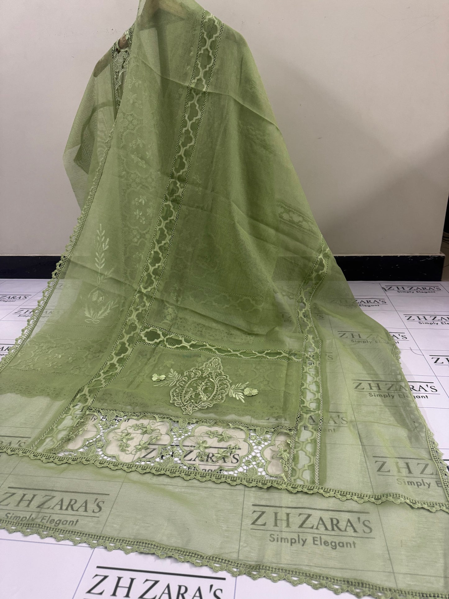 Olive Mint Green Noor 2pc