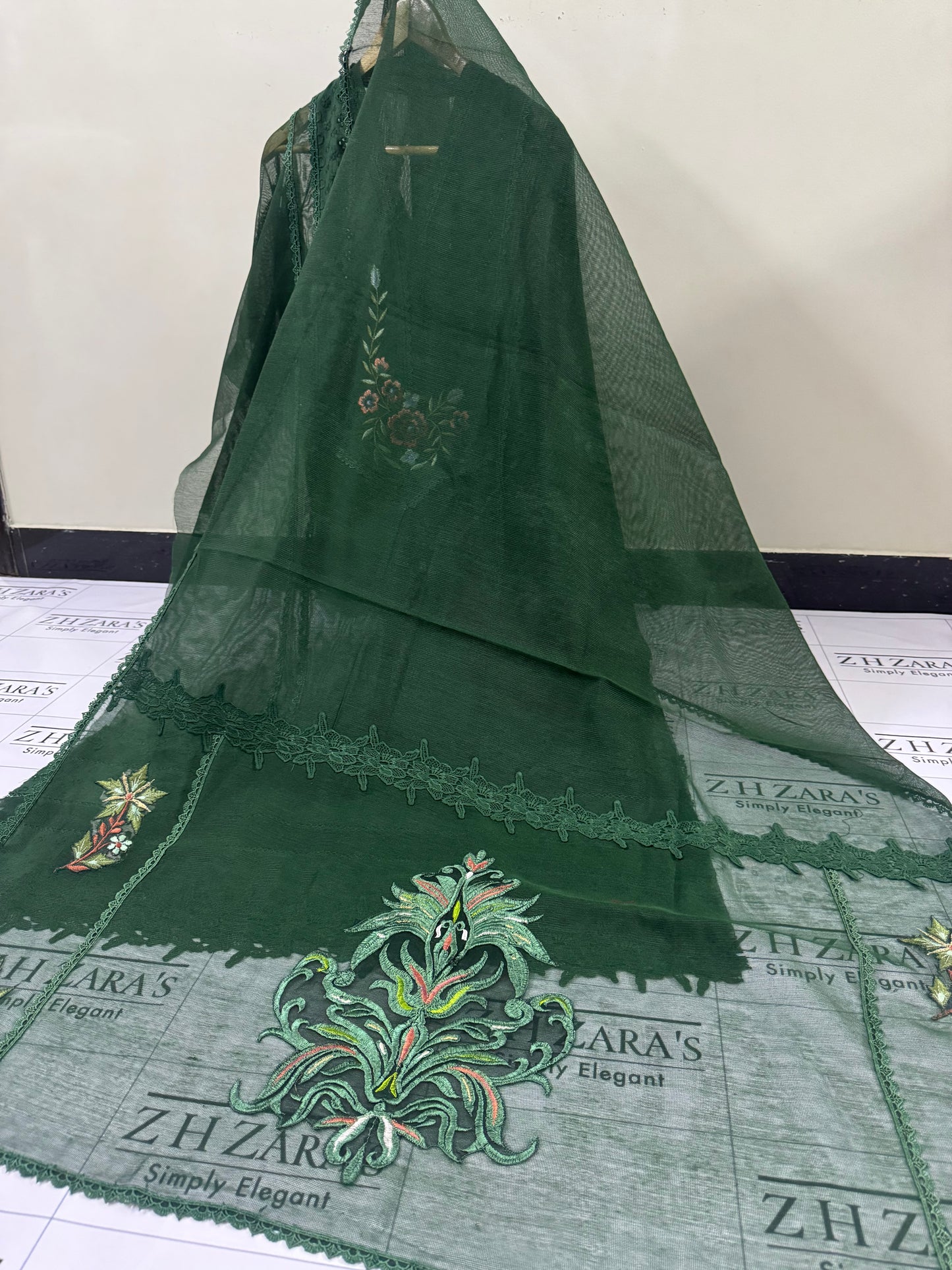 Bottle Green Falak 3pc