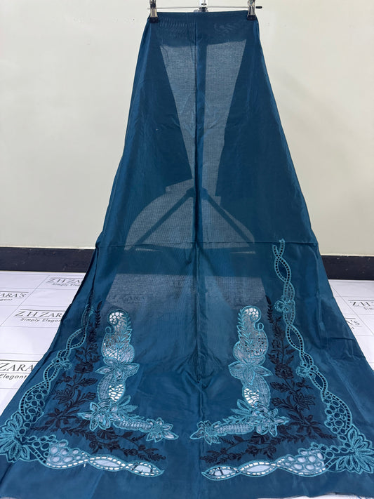 Teal Peacock Green Apsara 3pc