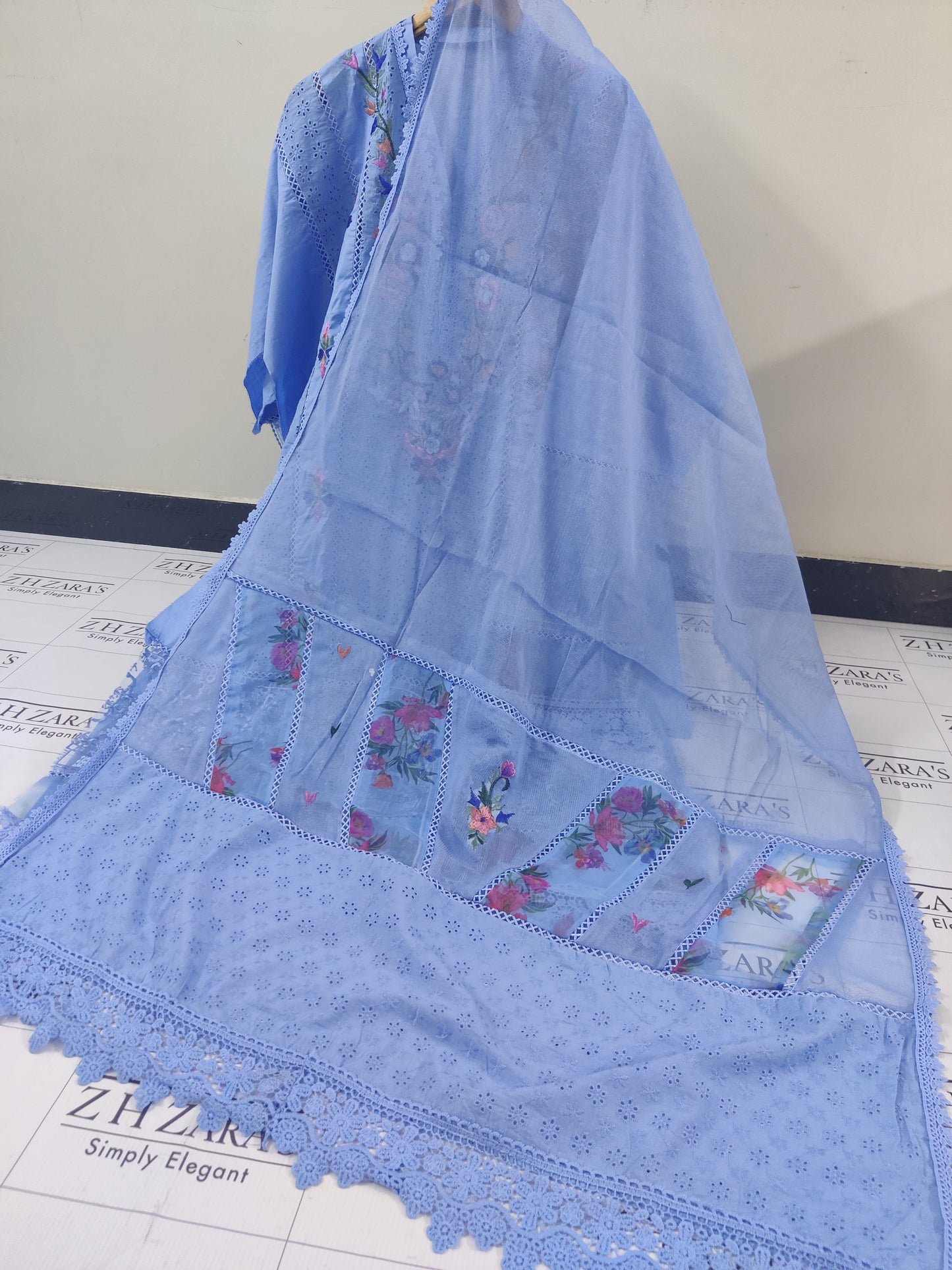 Luxury Lawn Ocean Blue 3pc