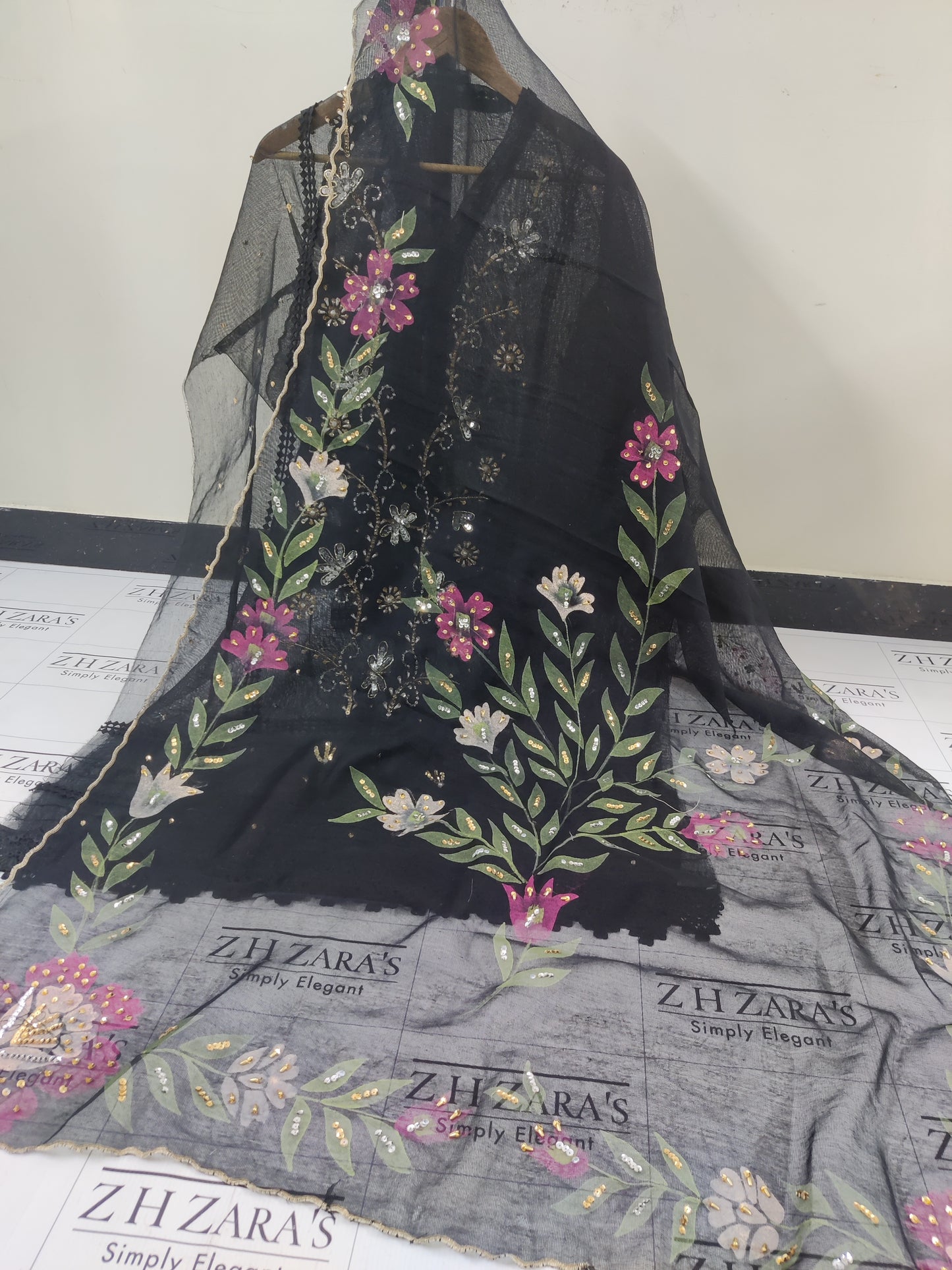 Black Brush & Beads 2pc