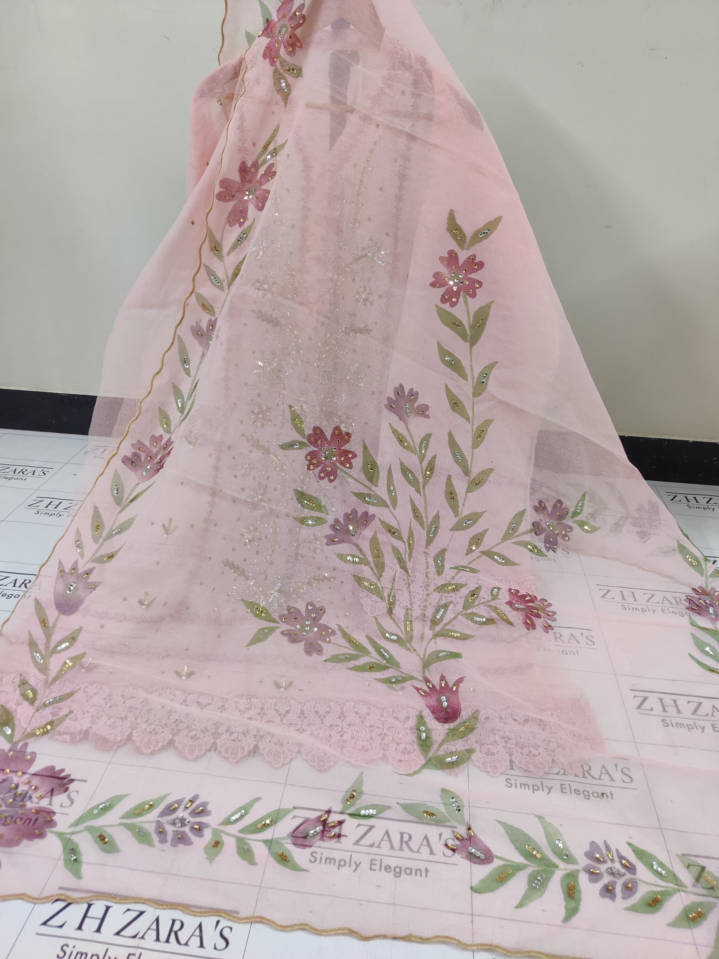 Peachy Pink Brush & Beads 2pc