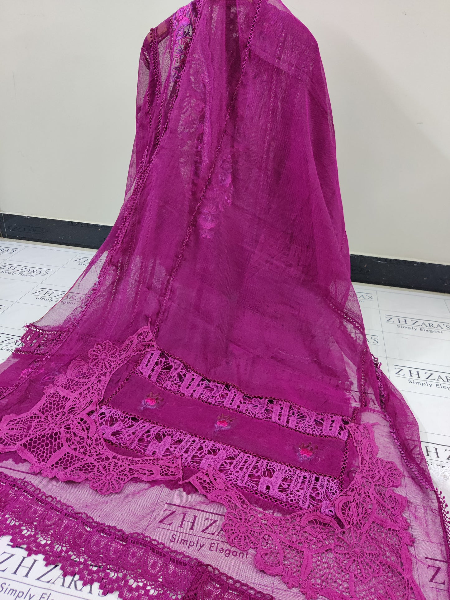 Magenta Hot Pink Shaahi 3pc