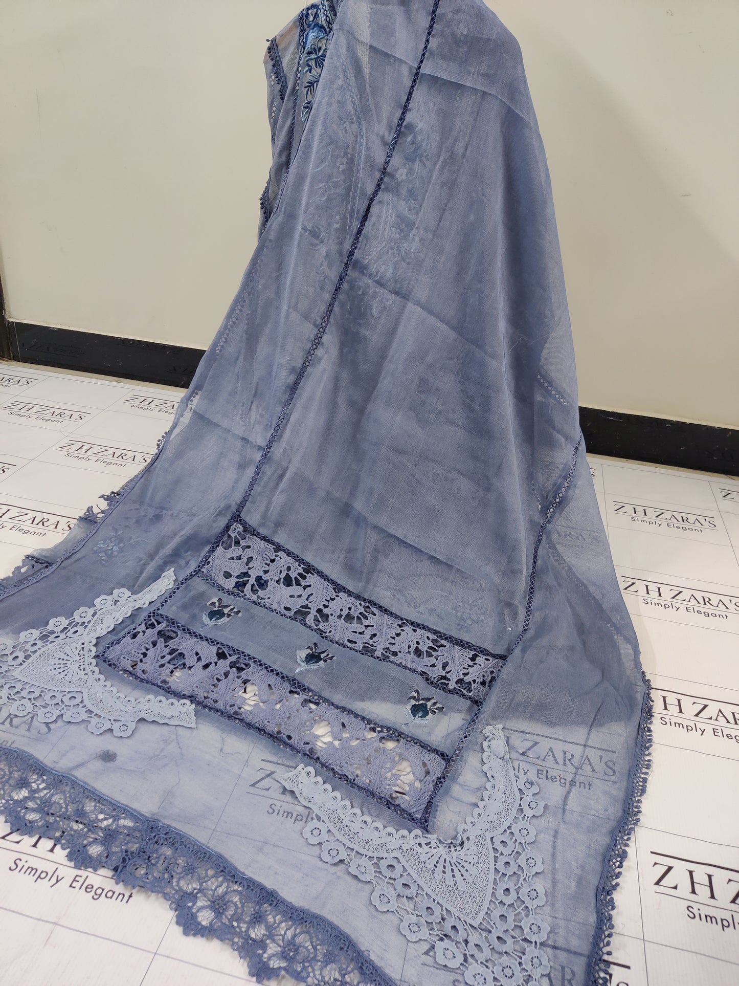 Bluish Grey Shaahi 3pc