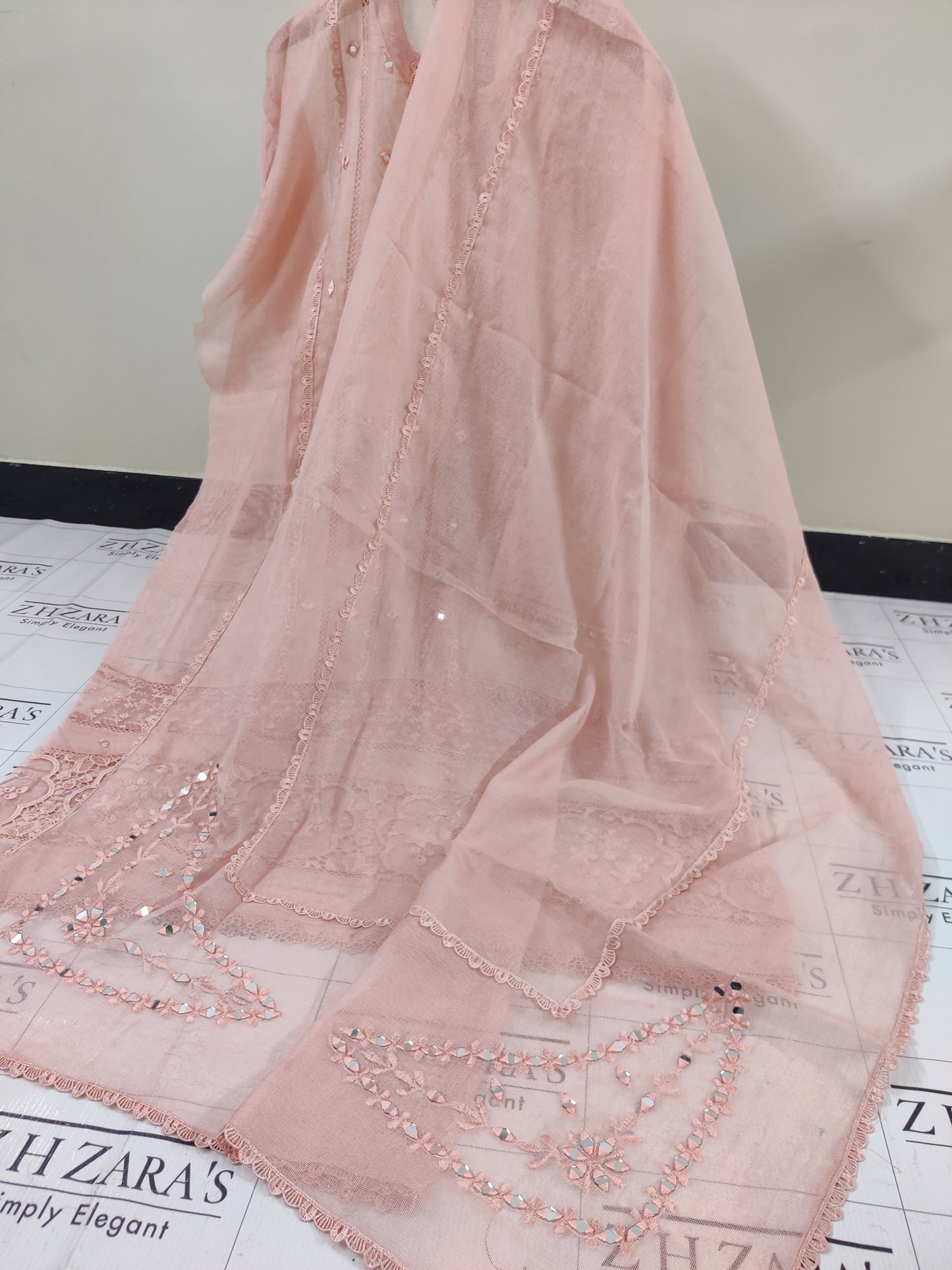 Peachy Pink Saaz 2pc