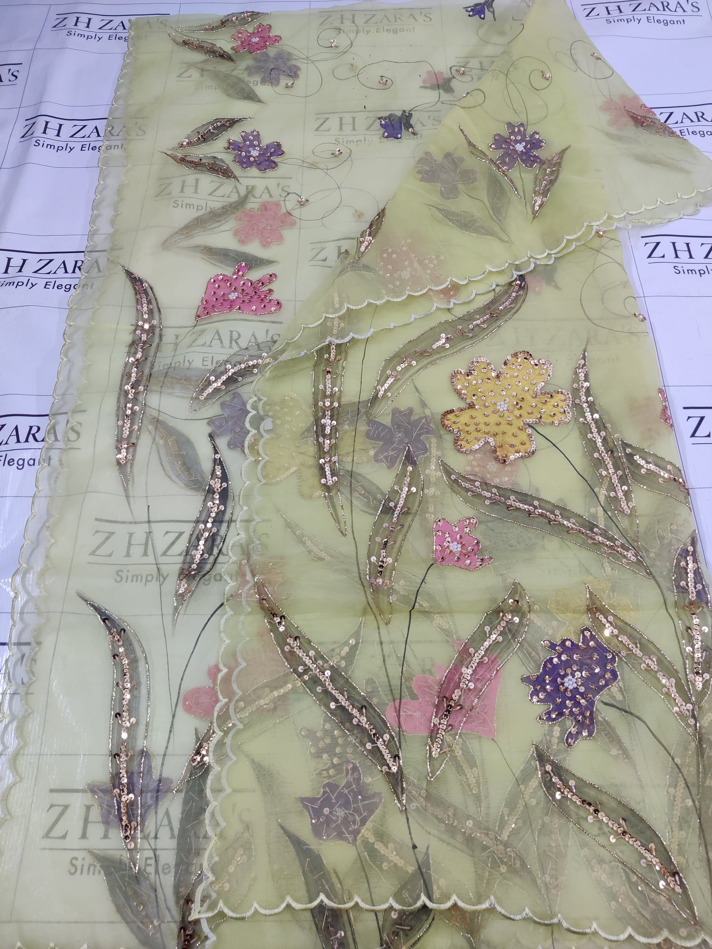 Apple Green Nakshkari 3pc