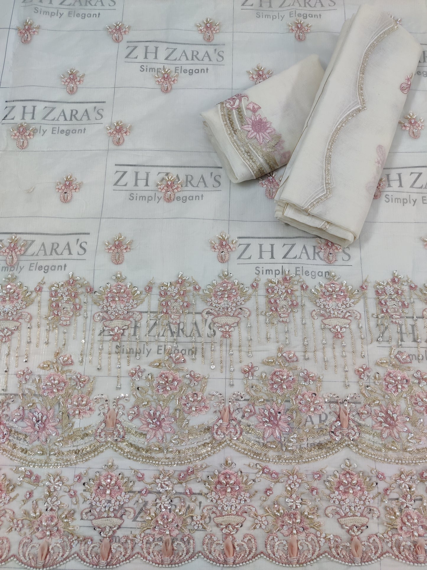 Vintage Ivory Hand Embellished