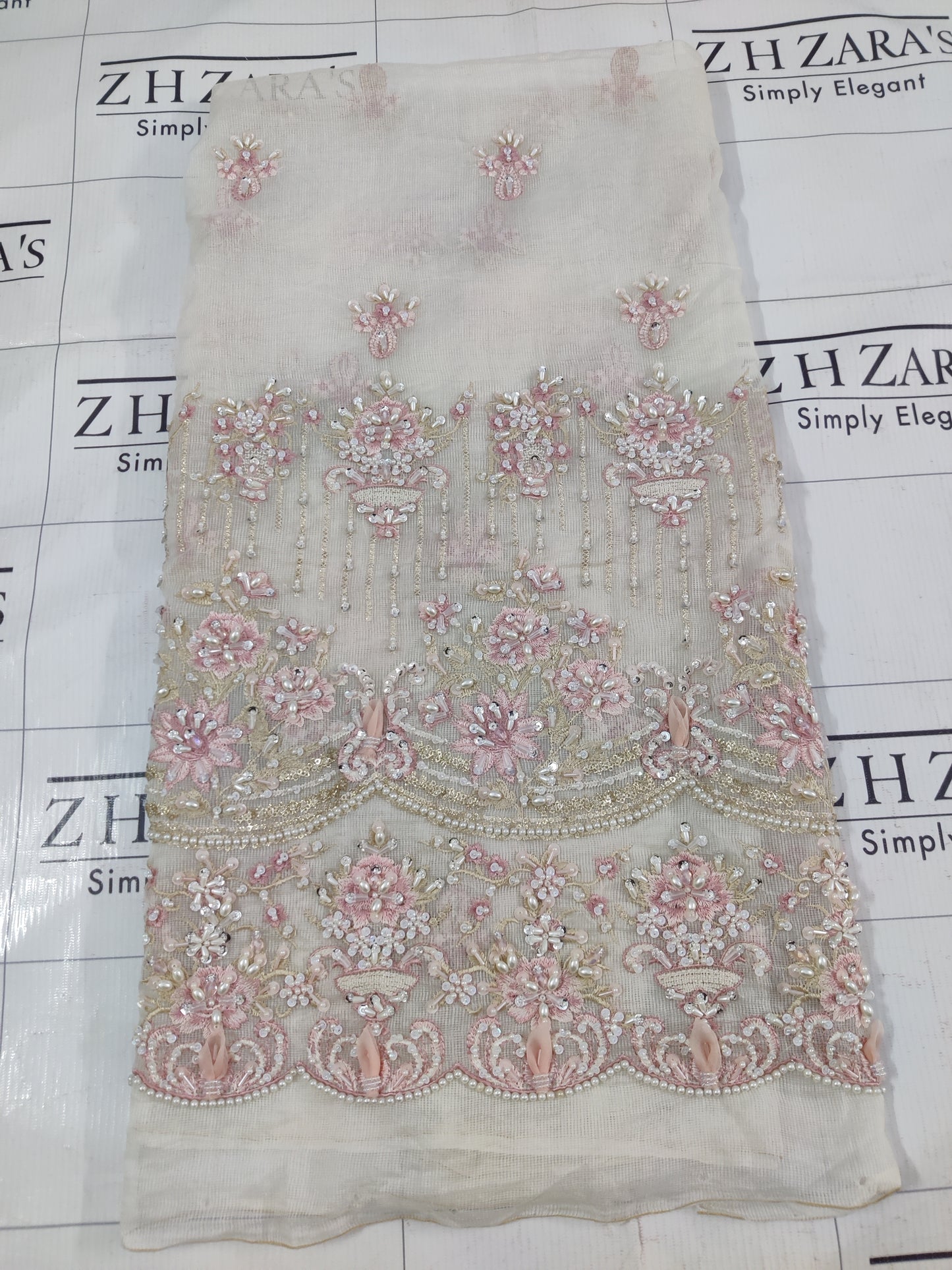 Vintage Ivory Hand Embellished