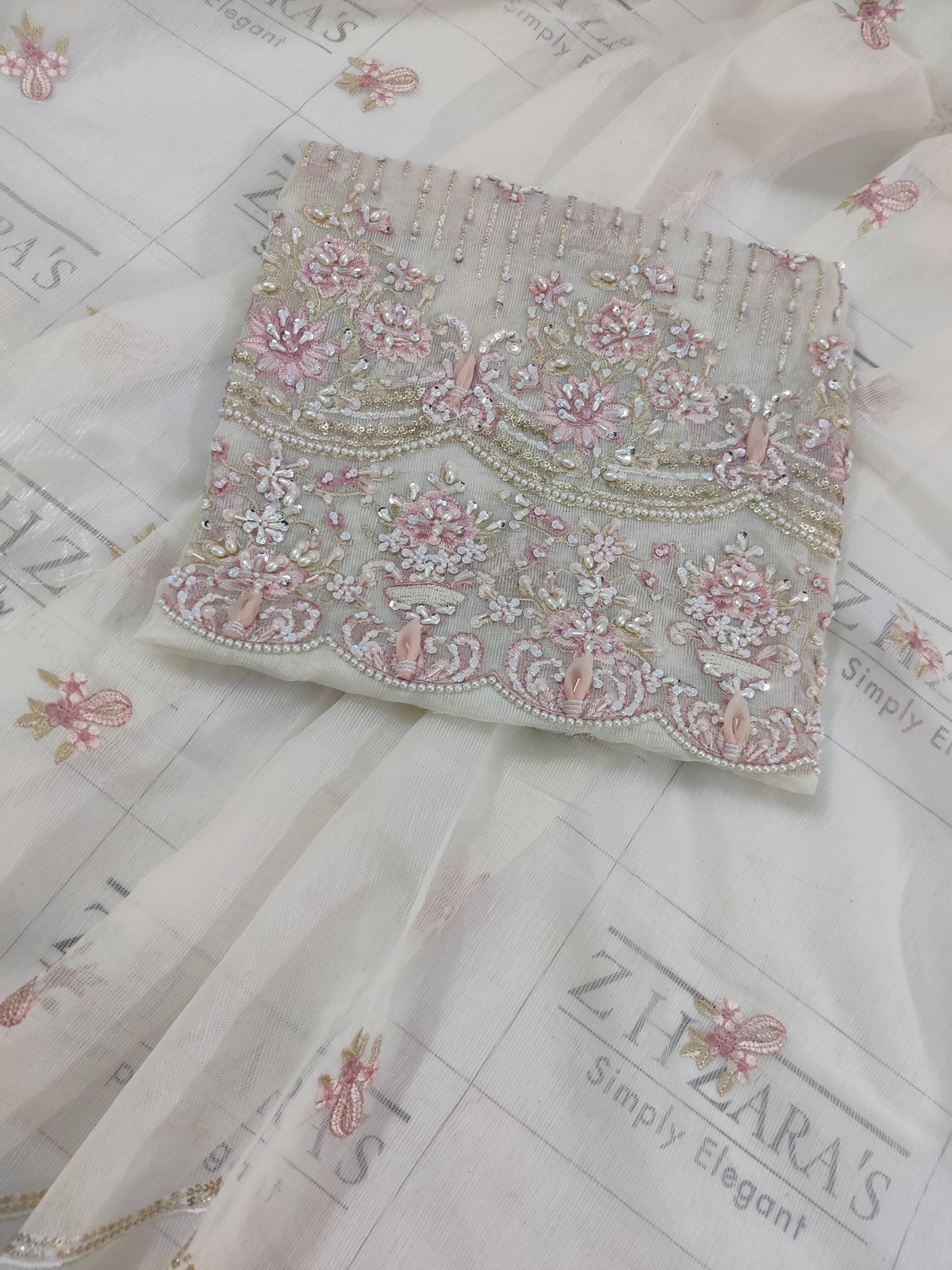 Vintage Ivory Hand Embellished