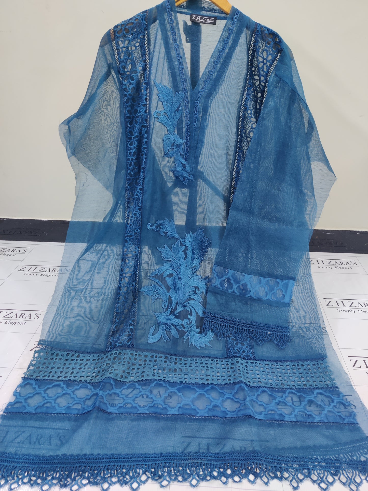 Peacock Blue Pari 2pc