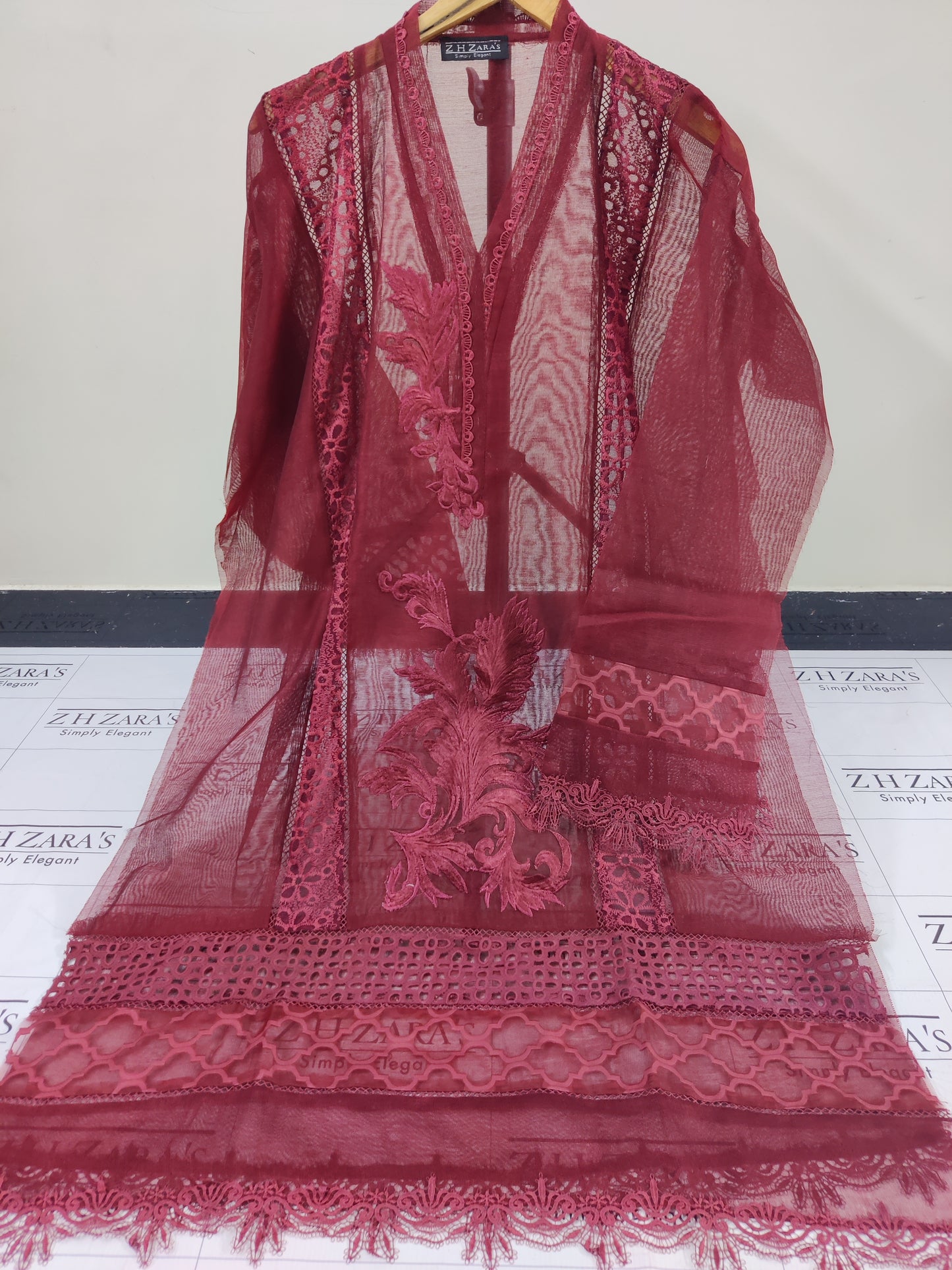 Maroon Pari 2pc