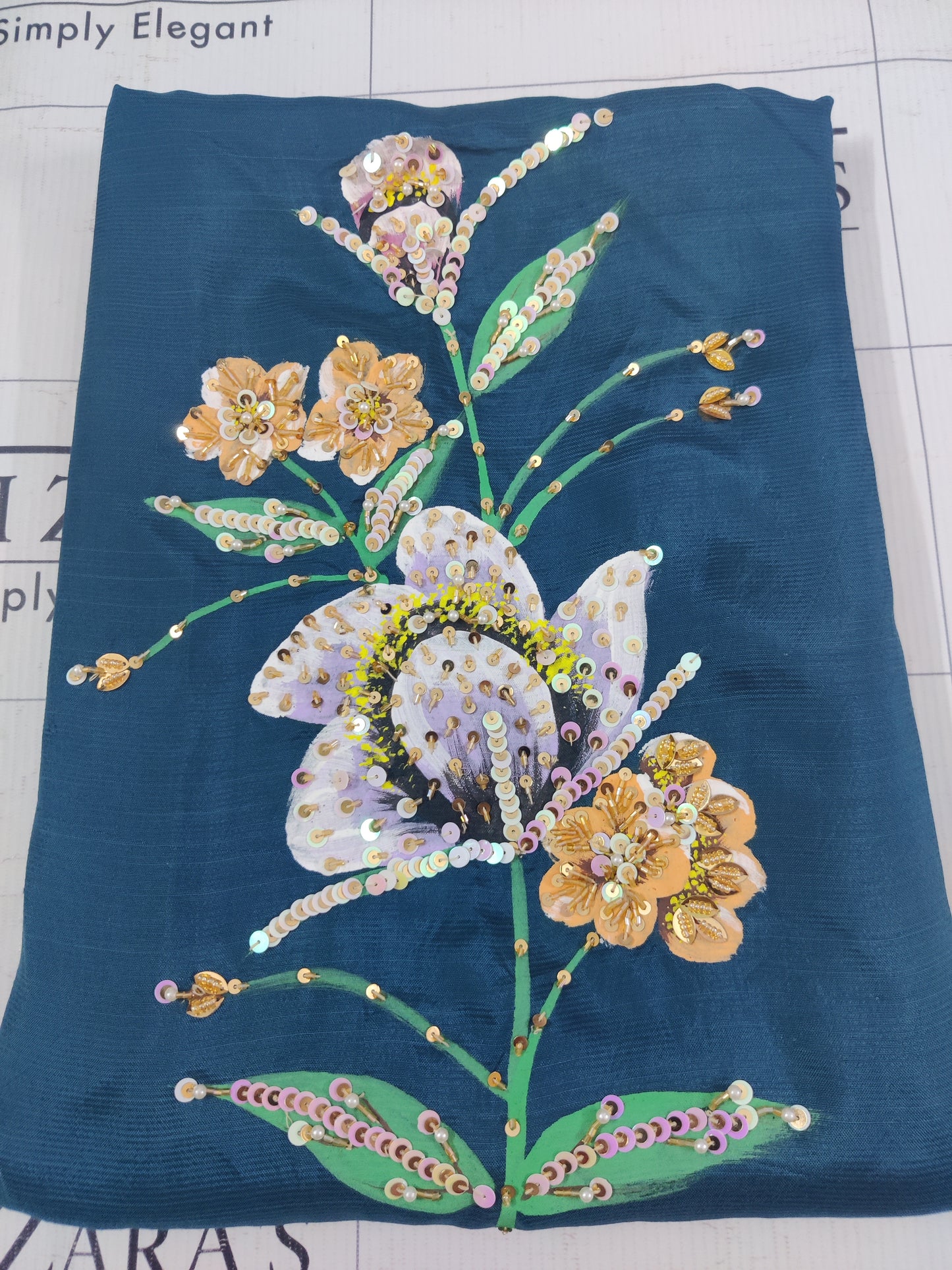 Peacock Blue Zareen 3pc