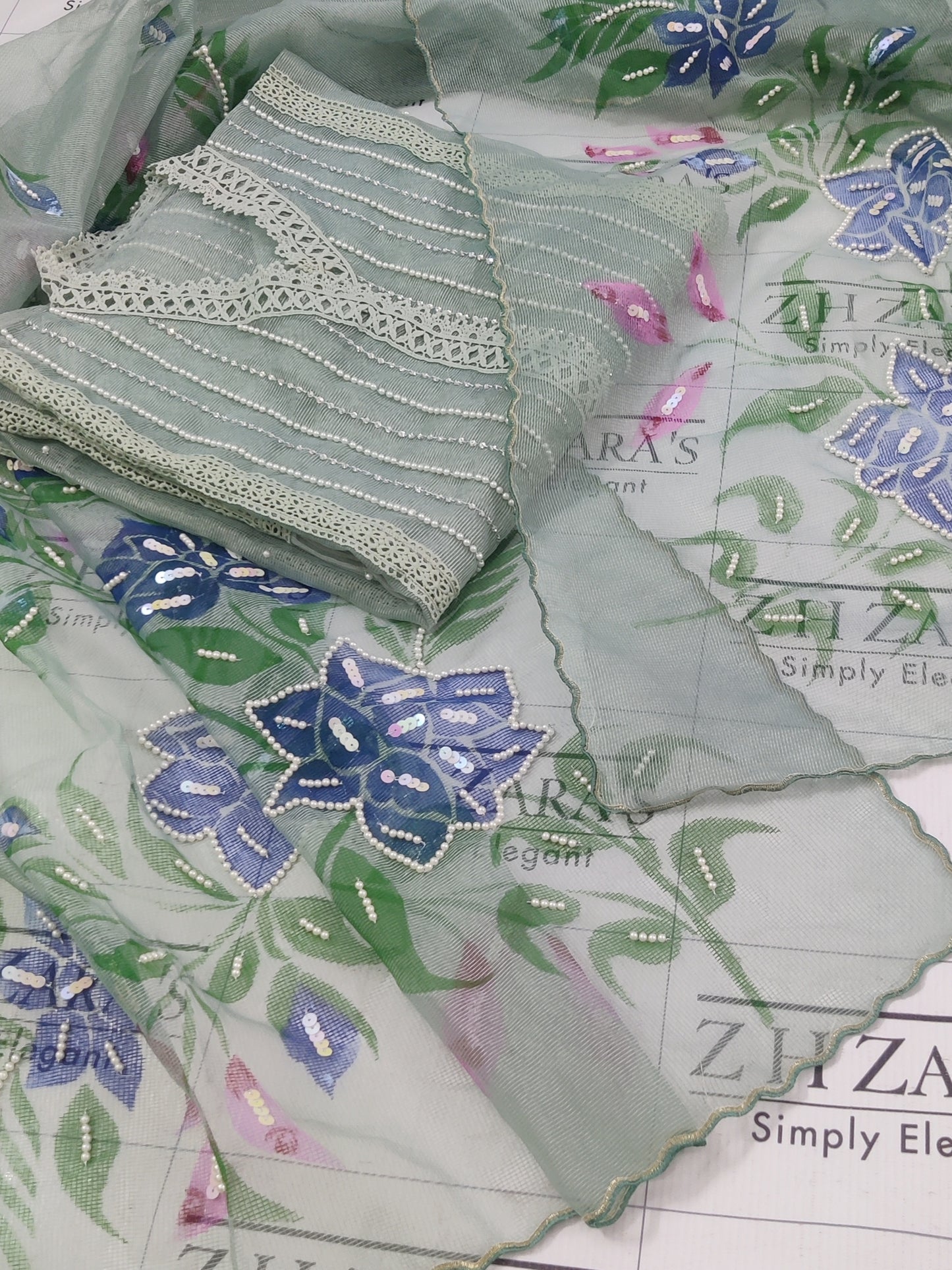 Olive Green Lotus 2pc