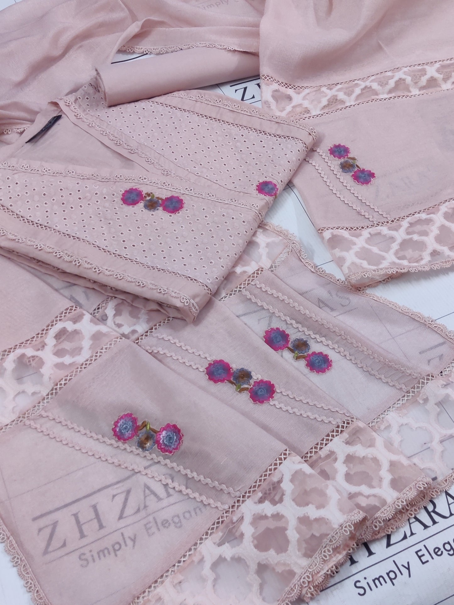 Soft Tea Pink Daisy 3pc