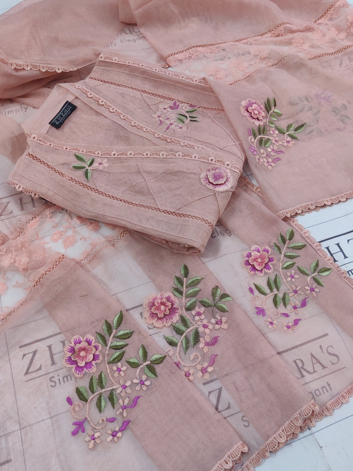 Peachy Pink Saiyaara 2pc