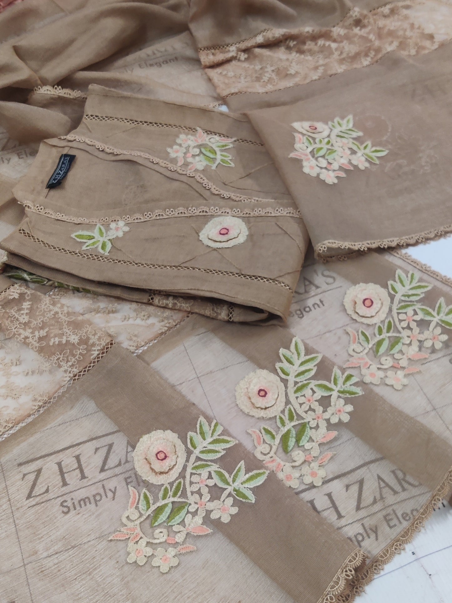 Coffee Brown Saiyaara 2pc