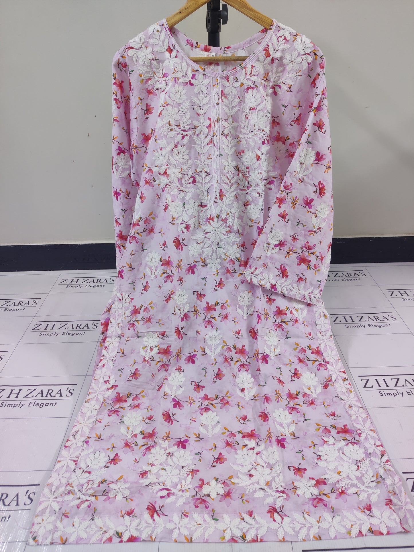 Soft Pink EMB Co-Ord Set Stitched