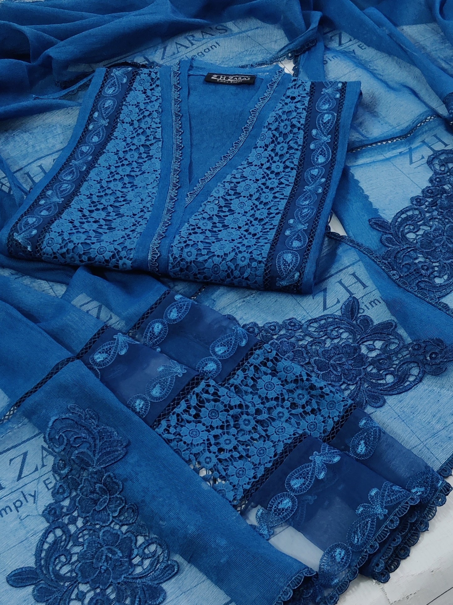 Peacock Blue Sapphire 2pc