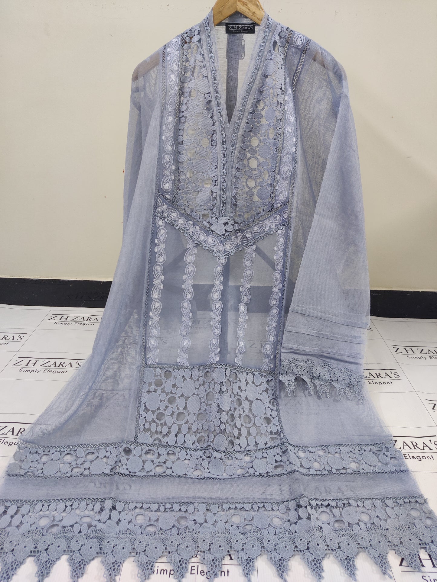 Bluish Gray Sapphire 2pc