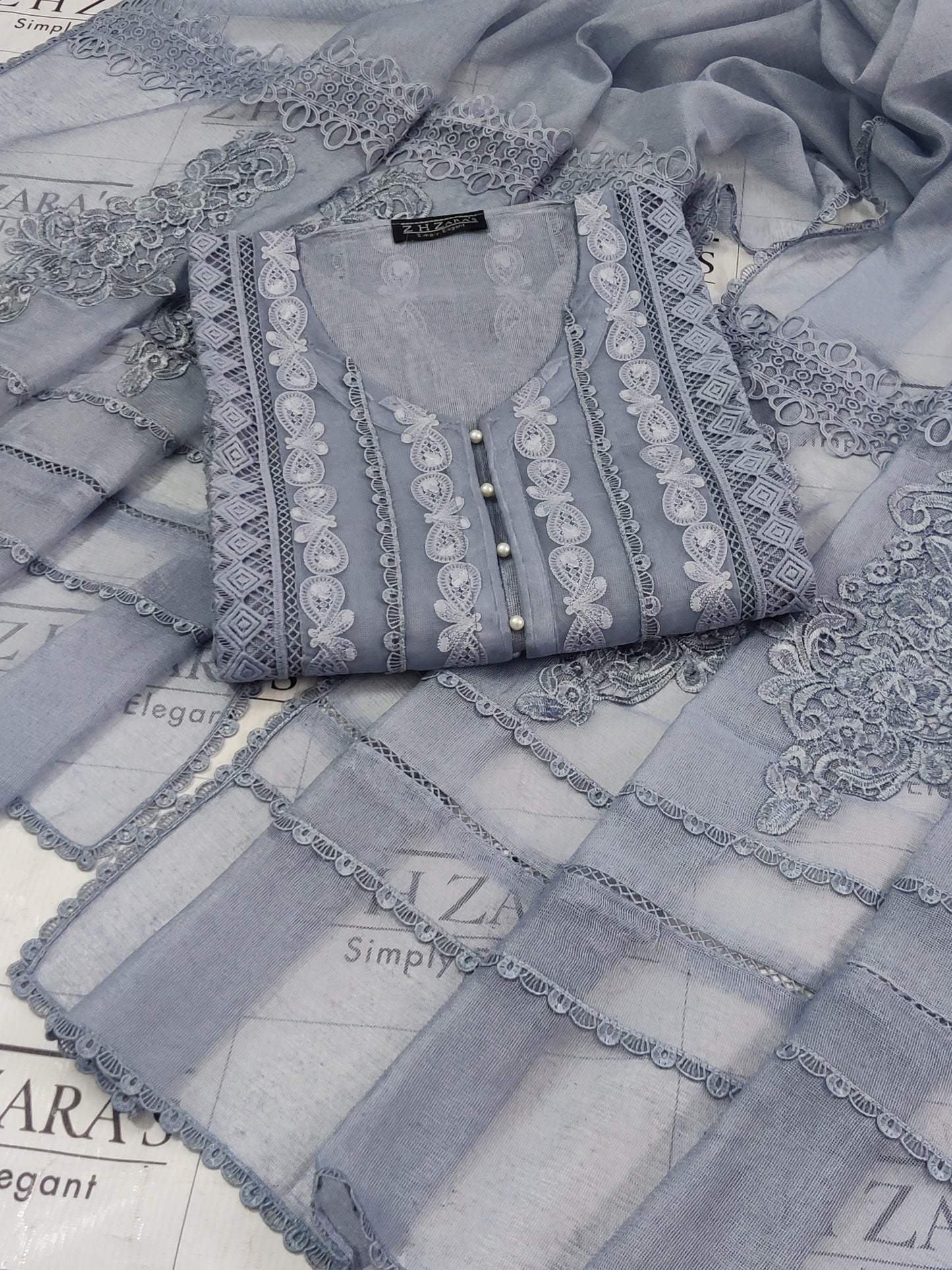 Bluish Gray Zoha 2pc
