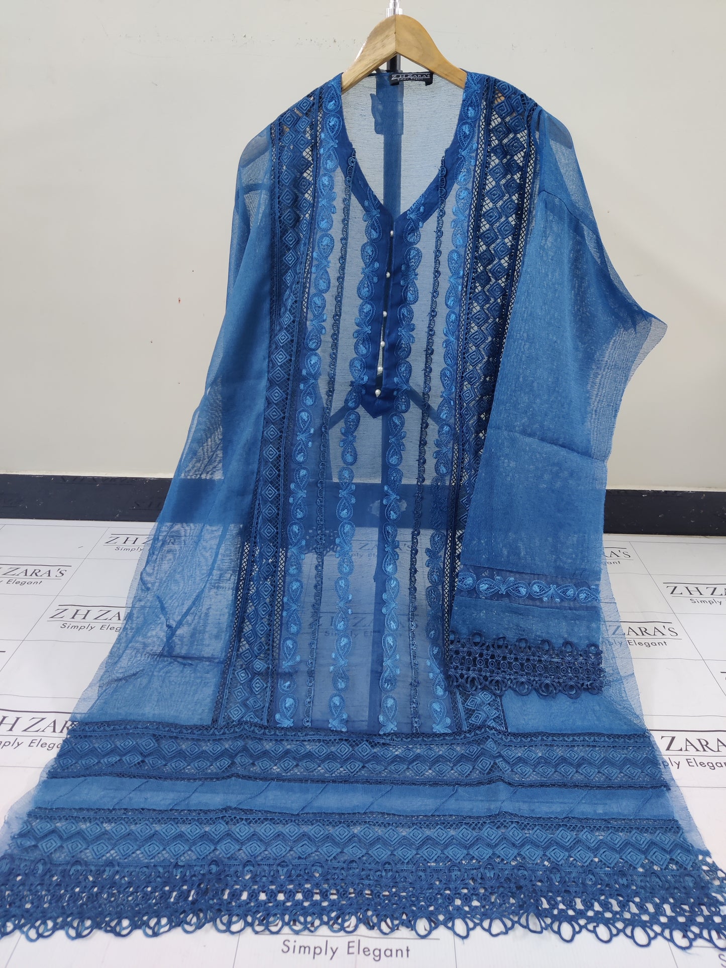 Peacock Blue Zoha 2pc