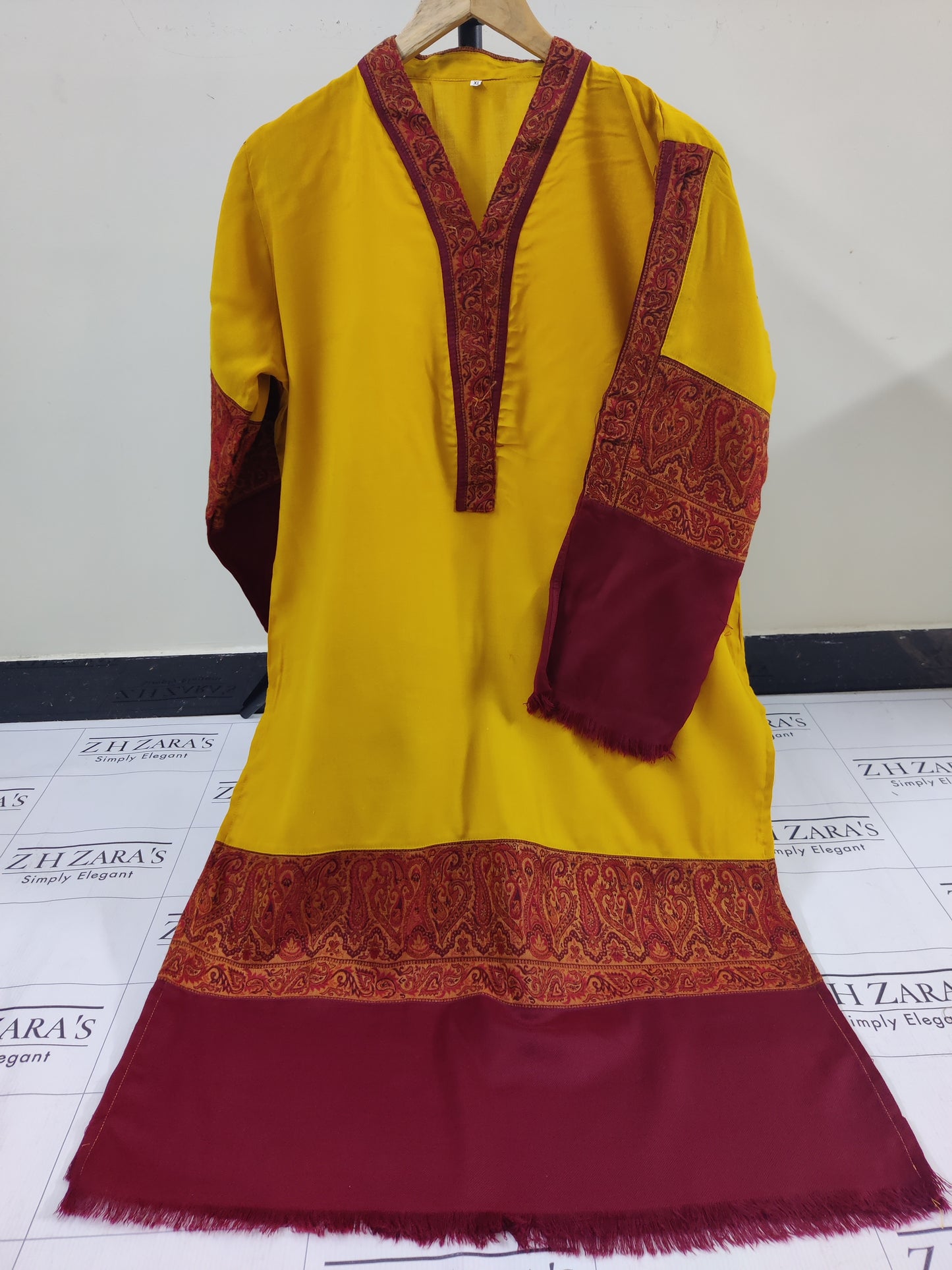 Mustard Kani Shirt Stitched
