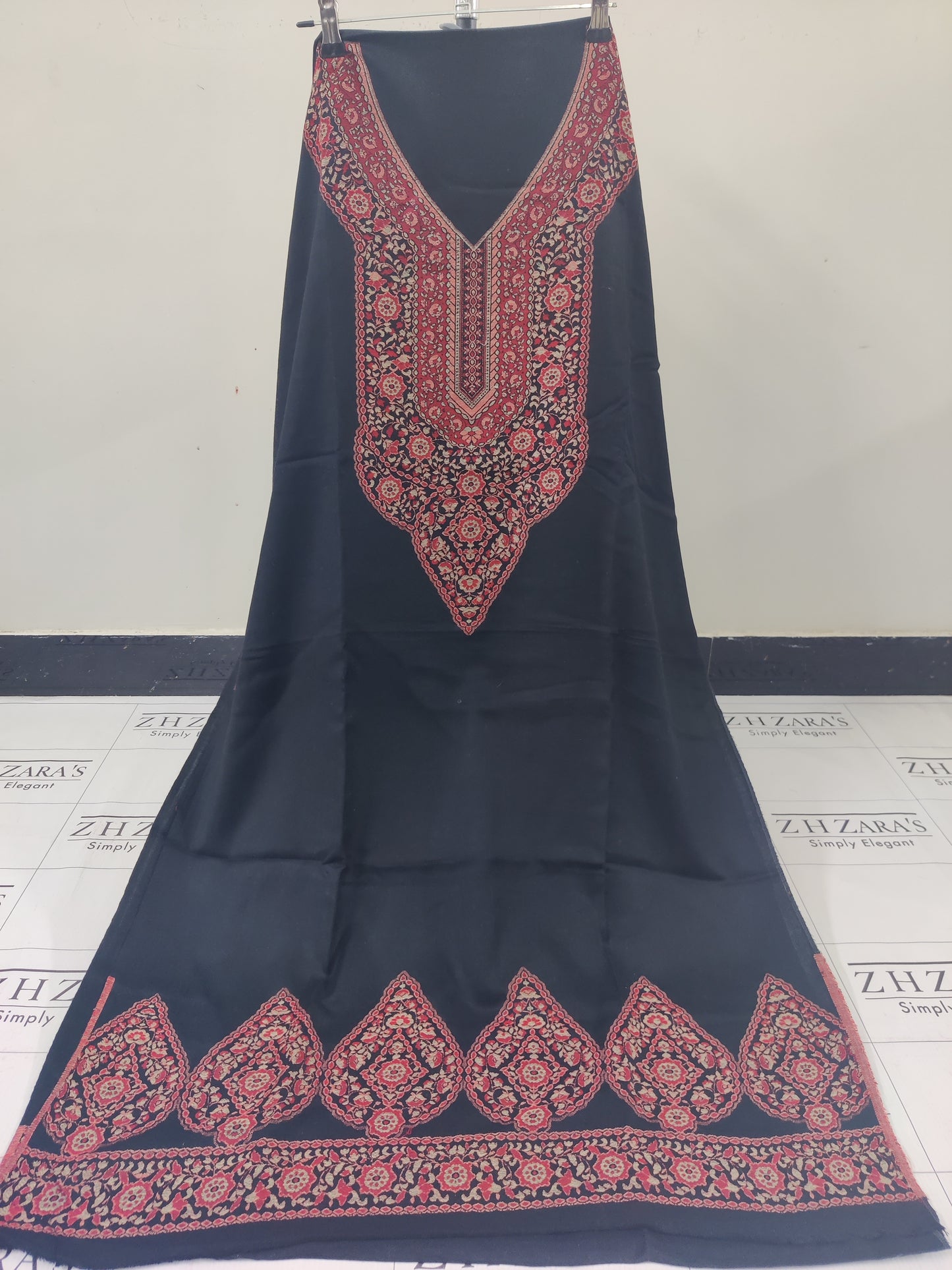 Black Gala Kani Pashmina 3pc
