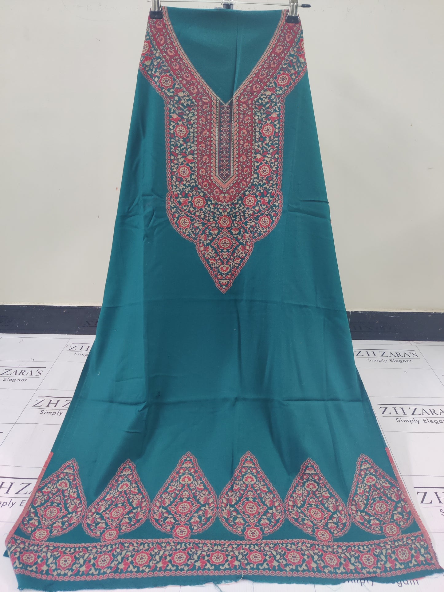 Emrald Green Gala Kani Pashmina 3pc