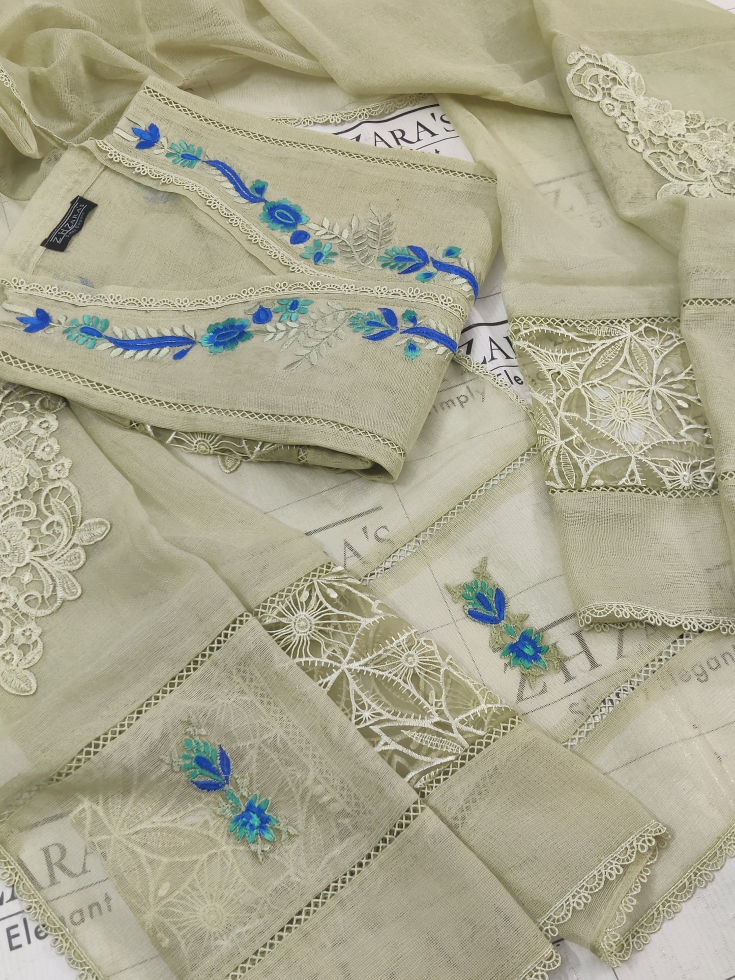 Olive Green Blossom 2pc