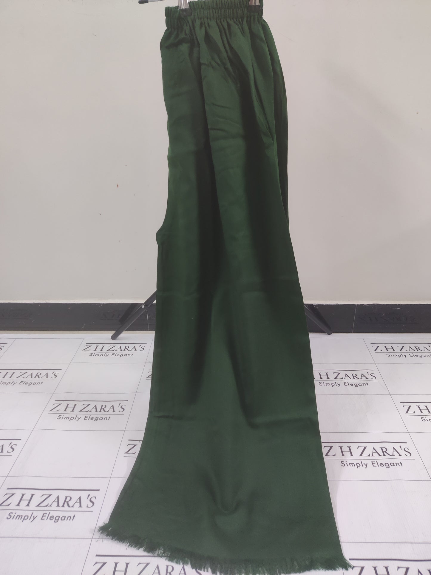 Bottle Green Pashmina 2pc Stitched