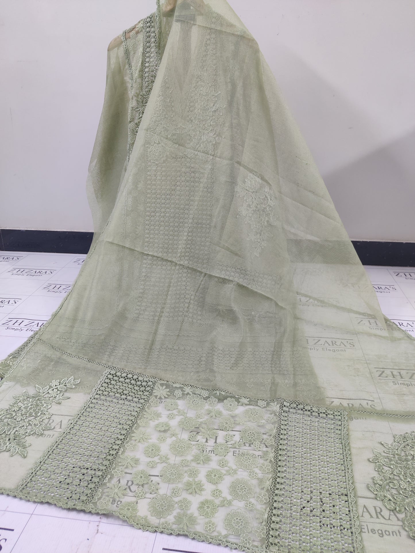 Olive Mint Green Premium Crochet 2pc